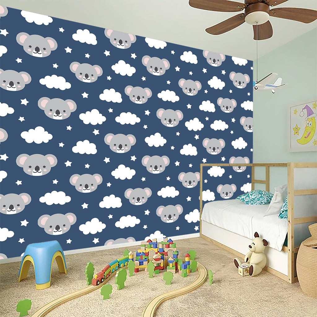 Good Night Koala Pattern Print Wall Sticker