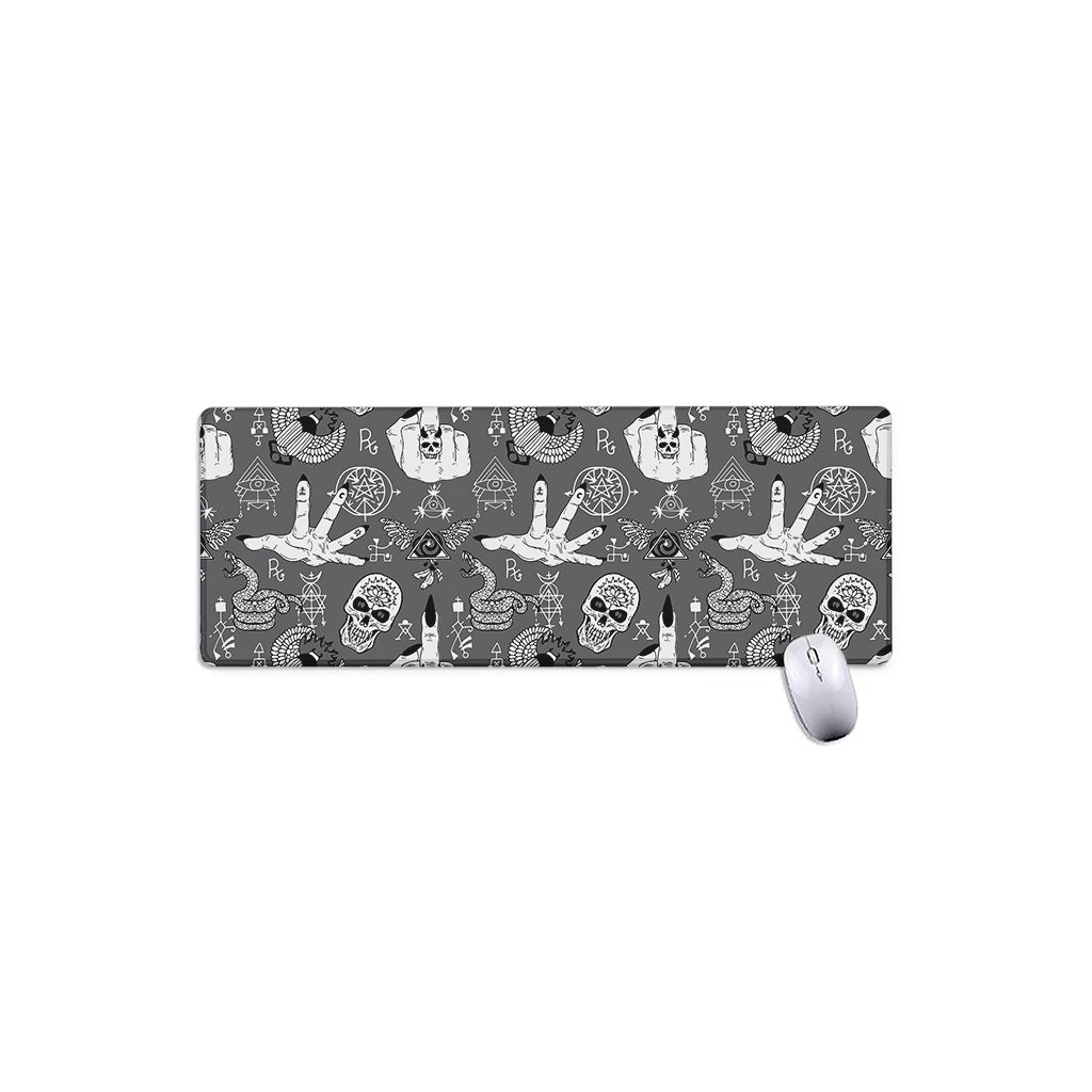 Gothic Wicca Curse Print Extended Mouse Pad