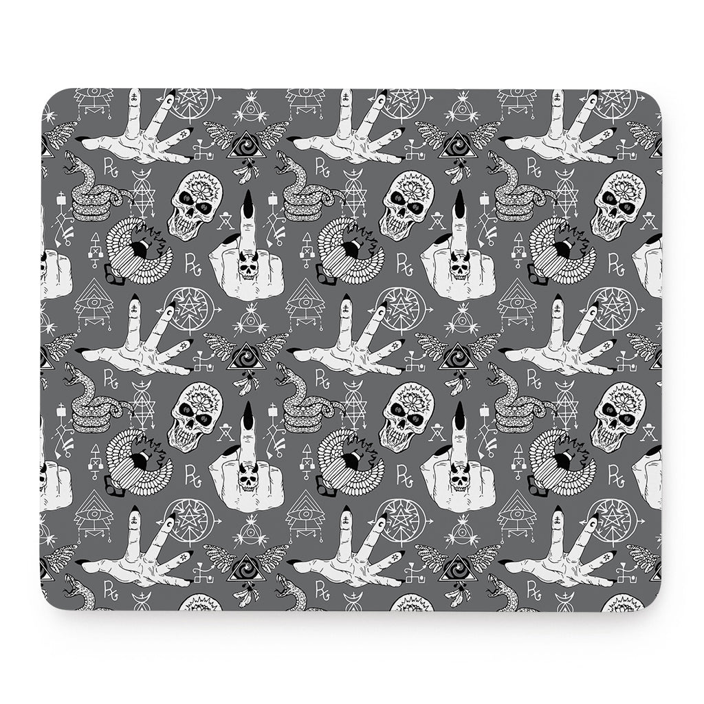 Gothic Wicca Curse Print Mouse Pad