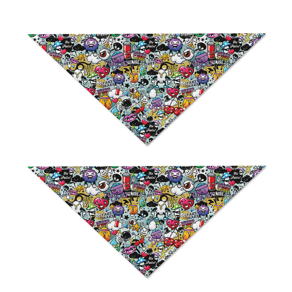 Graffiti Cartoon Characters Print Dog Bandana