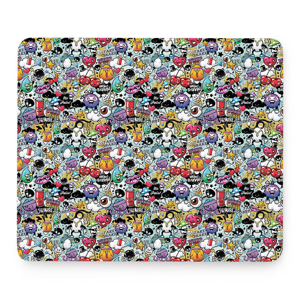 Graffiti Cartoon Characters Print Mouse Pad