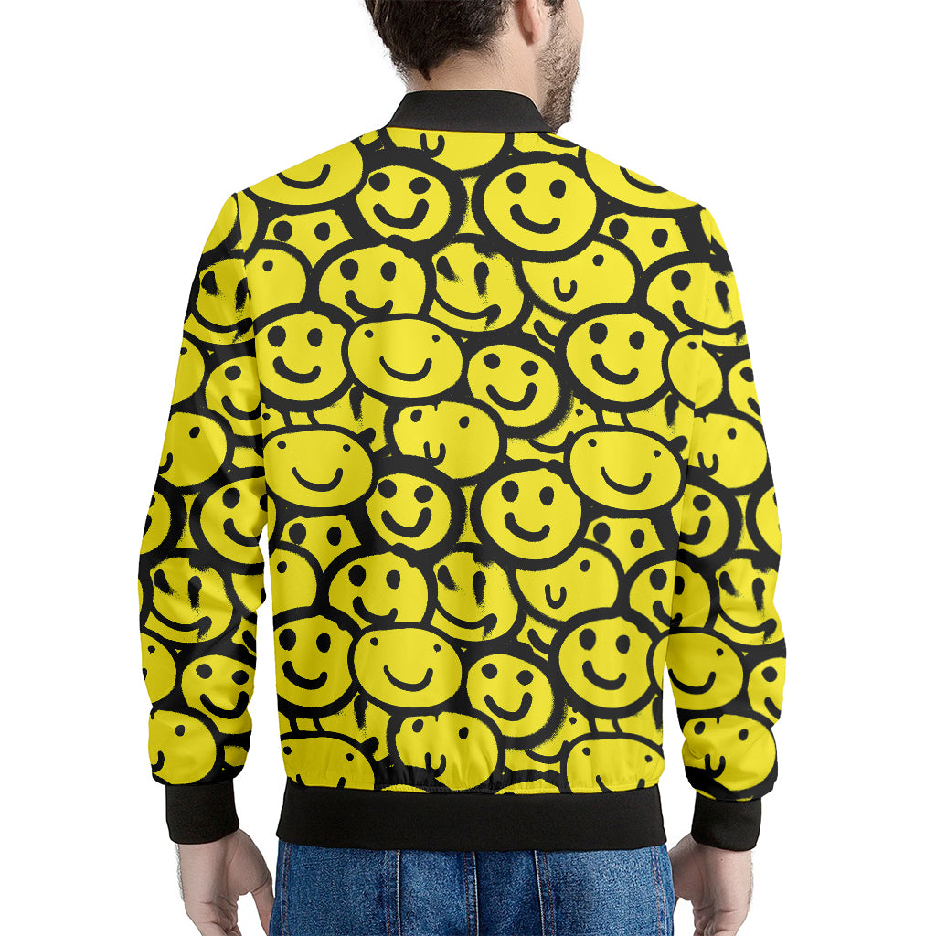 Graffiti Happy Emoji Print Men's Sweatshirt
