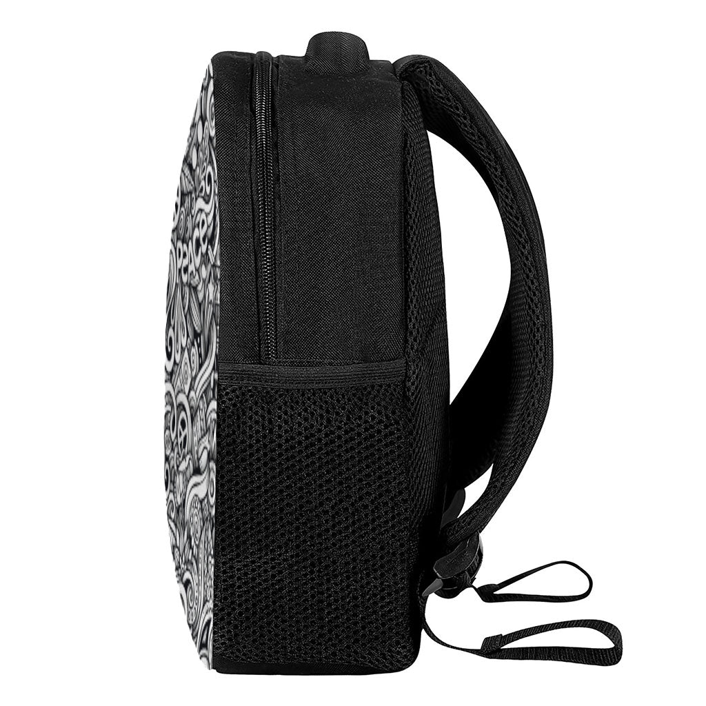 Graffiti Surfing Pattern Print Casual Backpack
