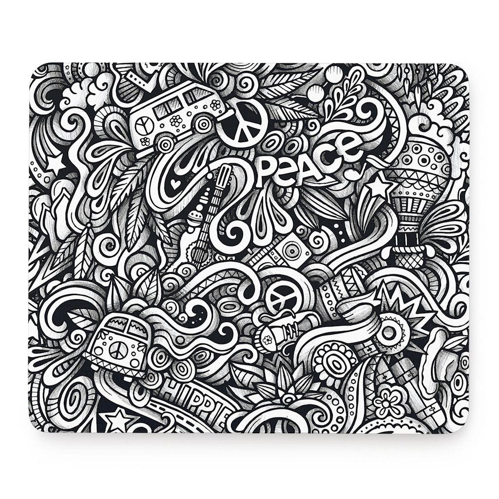 Graffiti Surfing Pattern Print Mouse Pad