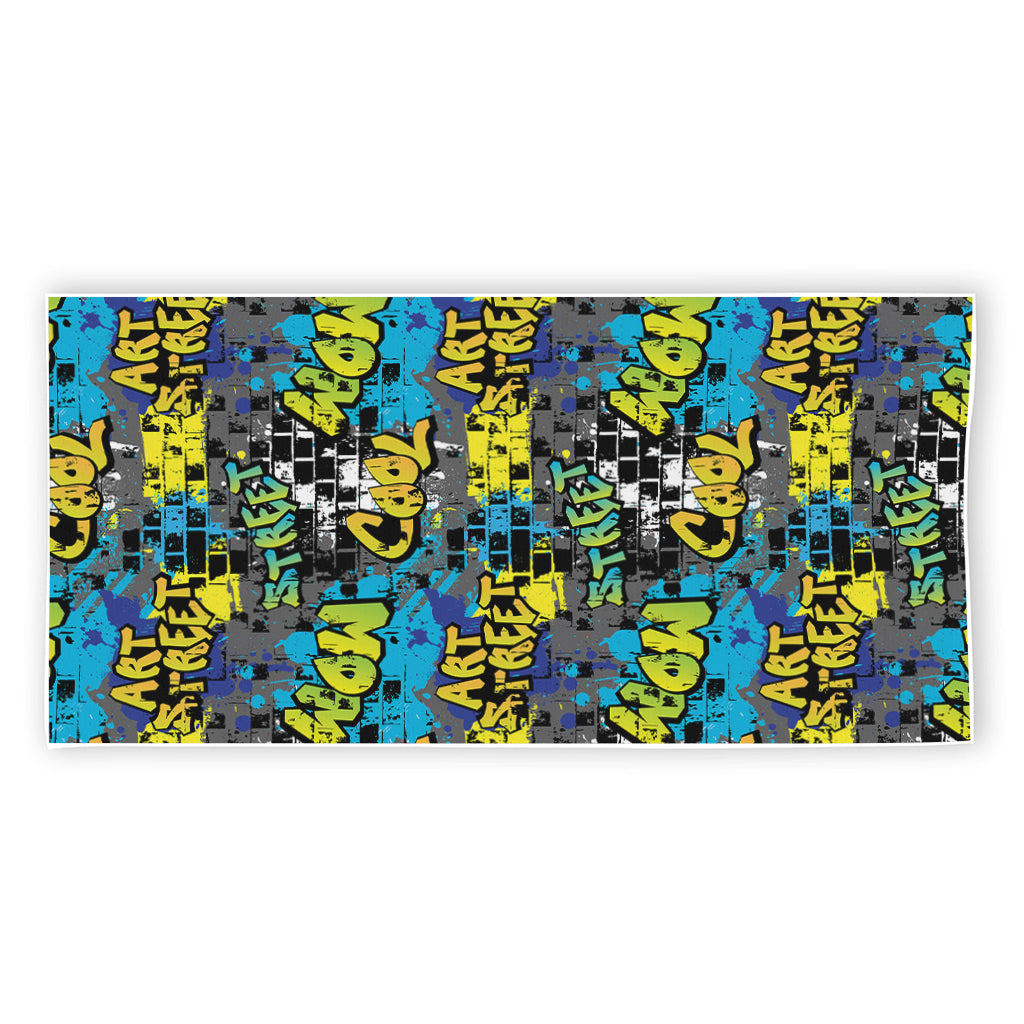 Graffiti Wall Print Beach Towel