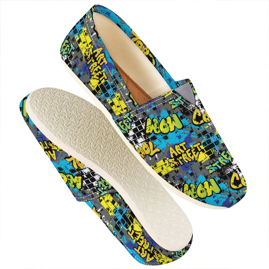 Graffiti Wall Print Casual Shoes