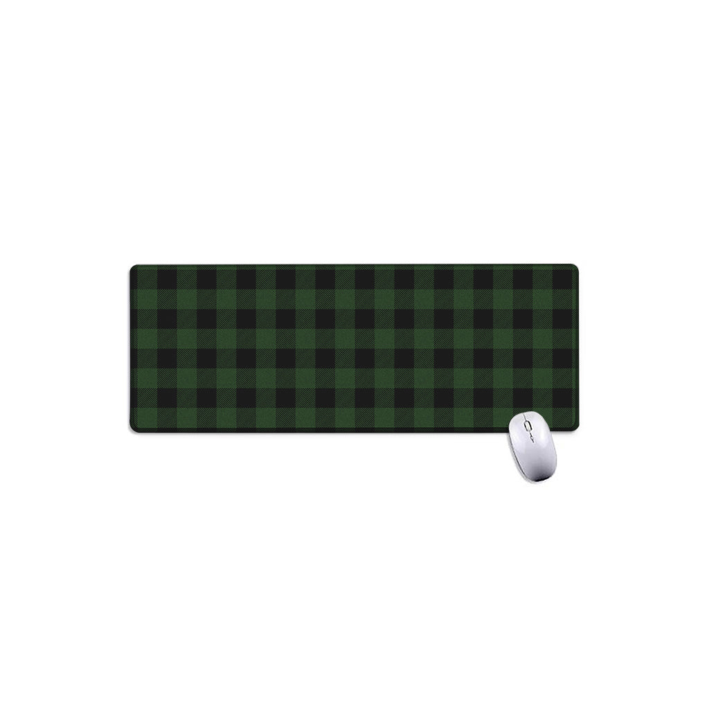 Green And Black Buffalo Plaid Print Extended Mouse Pad