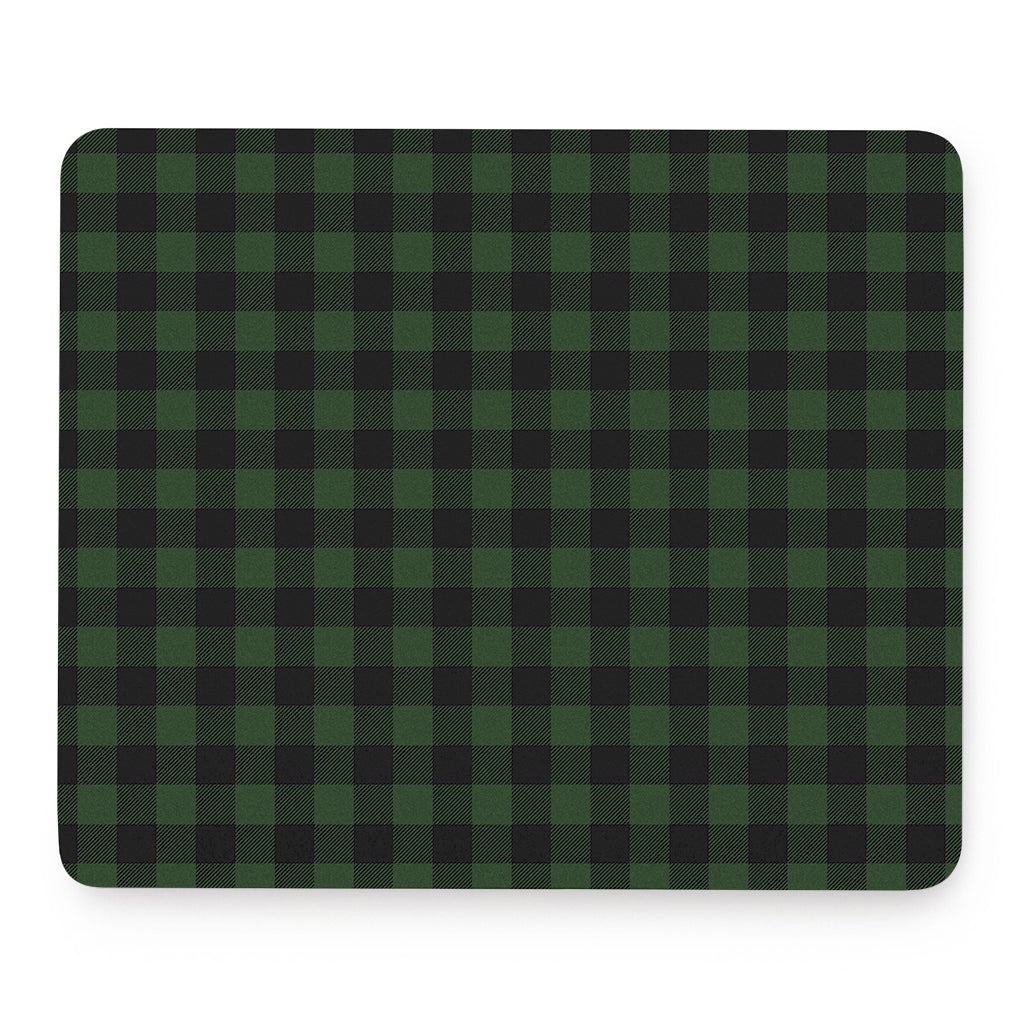 Green And Black Buffalo Plaid Print Mouse Pad