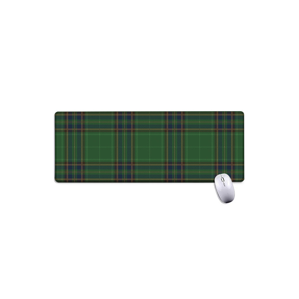 Green And Blue Stewart Tartan Print Extended Mouse Pad