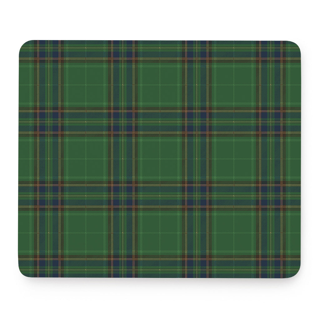 Green And Blue Stewart Tartan Print Mouse Pad