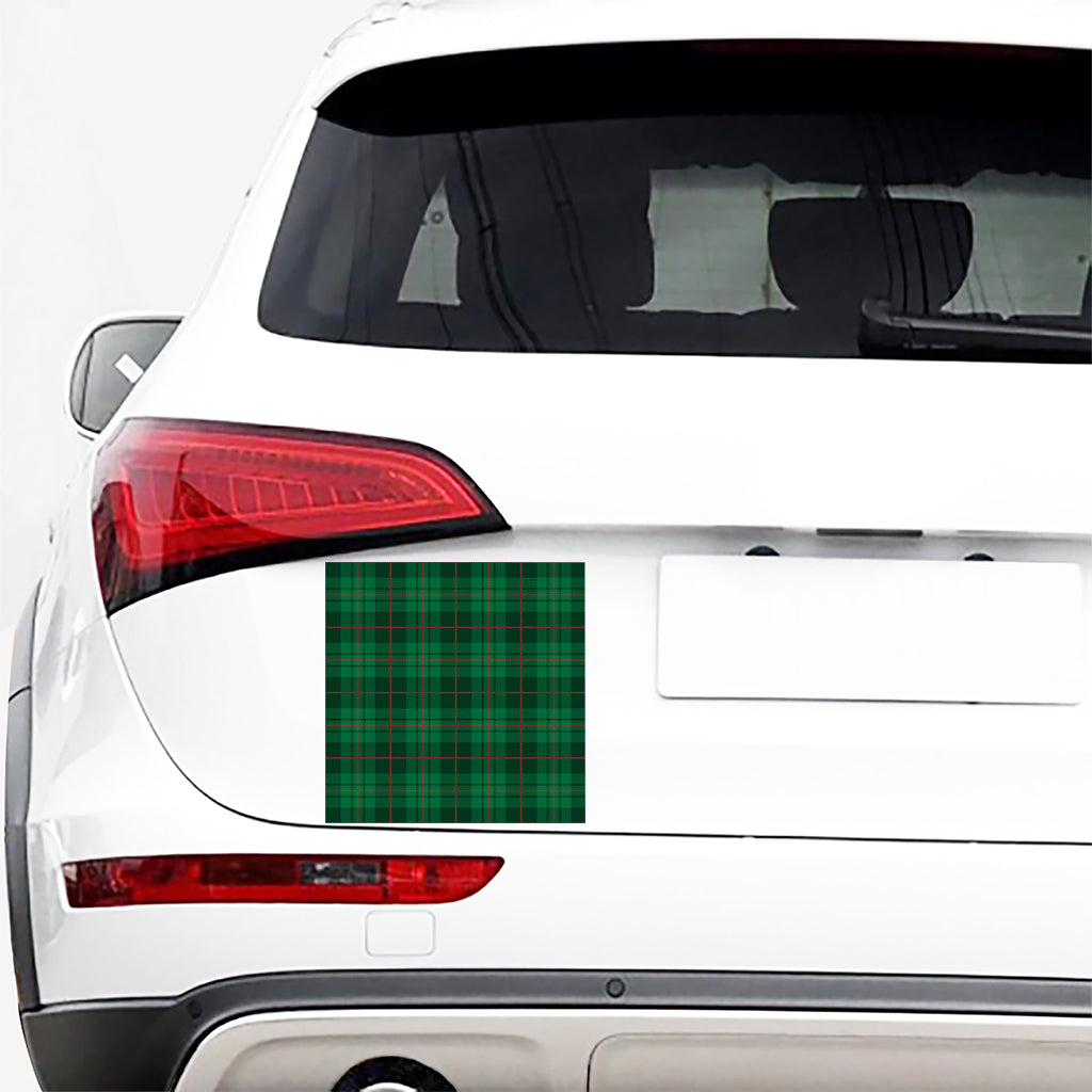 Green And Red Stewart Tartan Print Car Sticker