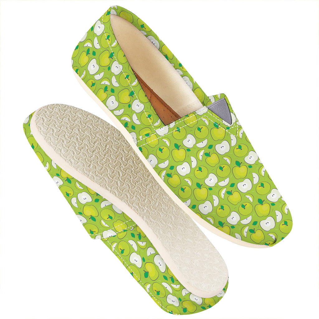 Green Apple Fruit Pattern Print Casual Shoes