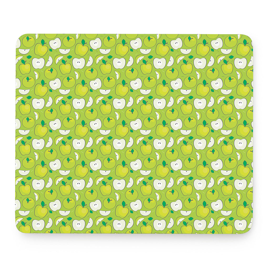 Green Apple Fruit Pattern Print Mouse Pad