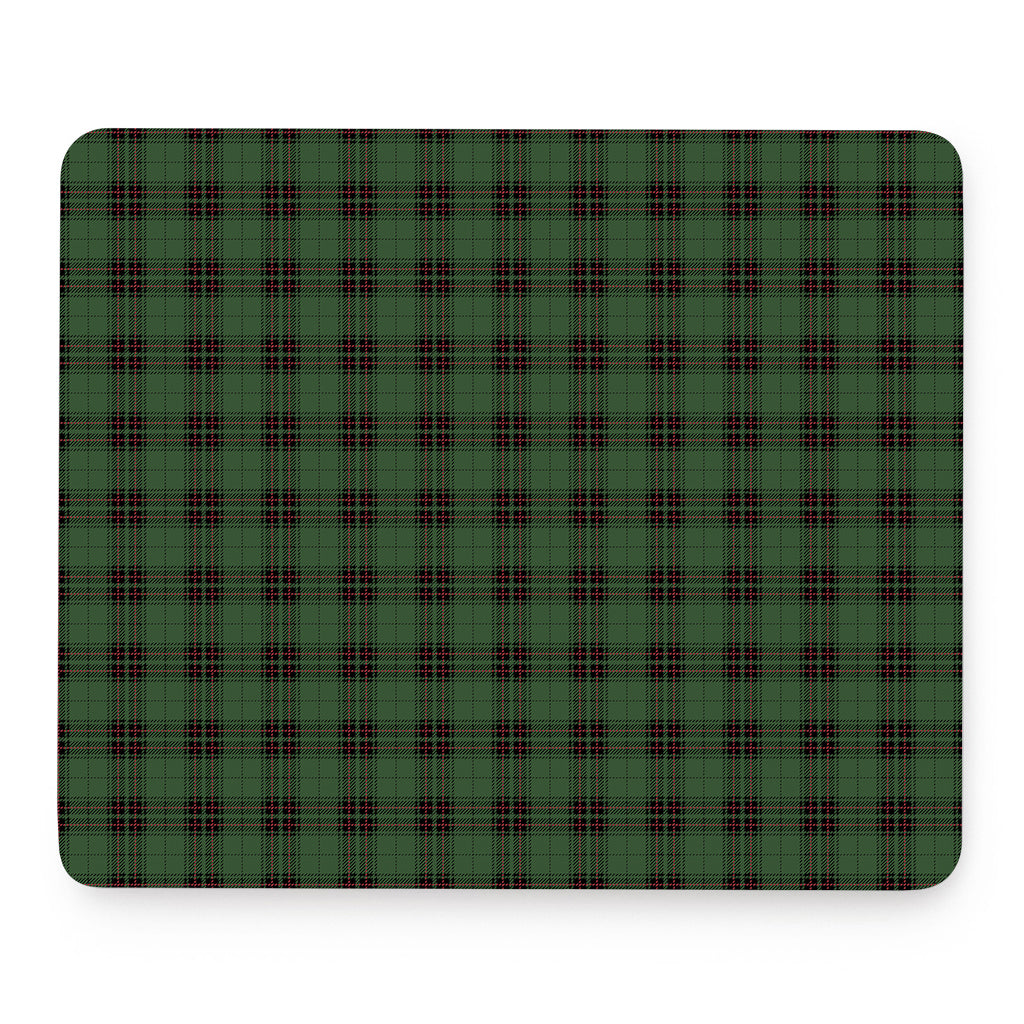 Green Black And Red Tartan Pattern Print Mouse Pad
