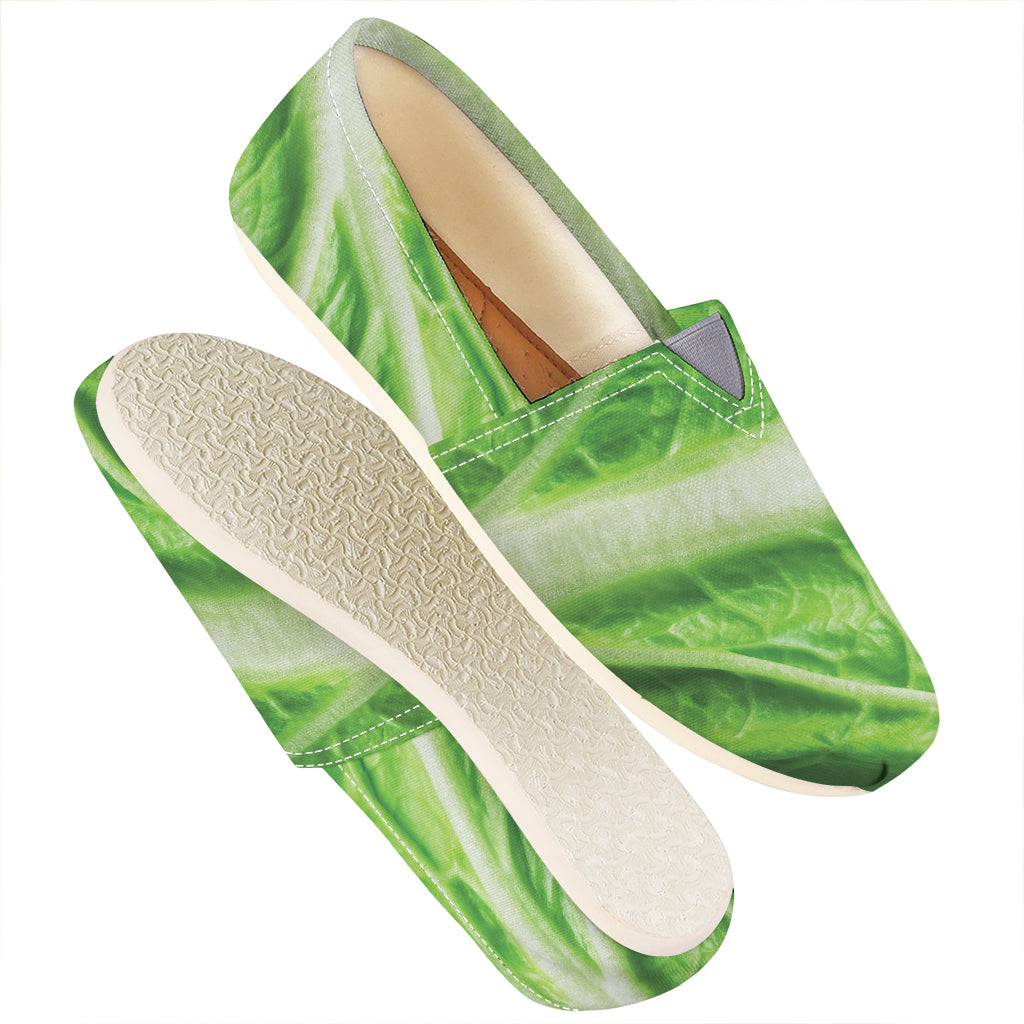 Green Cabbage Leaf Print Casual Shoes