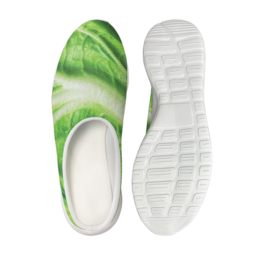 Green Cabbage Leaf Print Mesh Casual Shoes