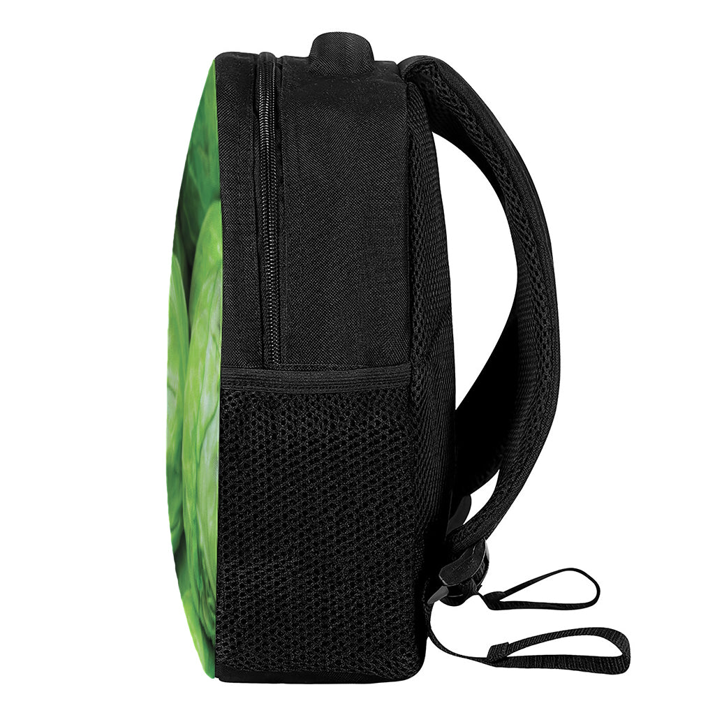 Green Cabbage Print Casual Backpack