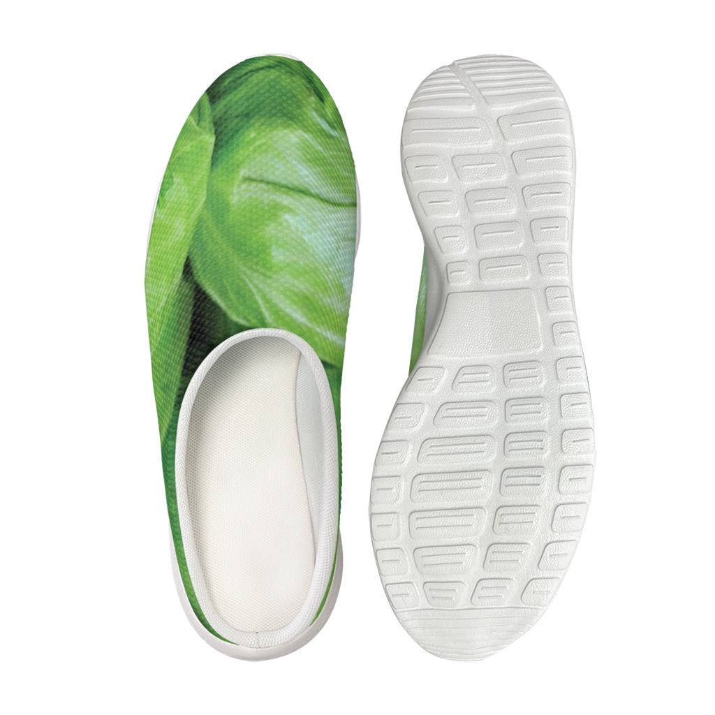 Green Cabbage Print Mesh Casual Shoes
