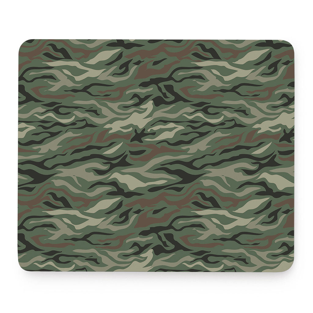 Green Camo Zebra Pattern Print Mouse Pad