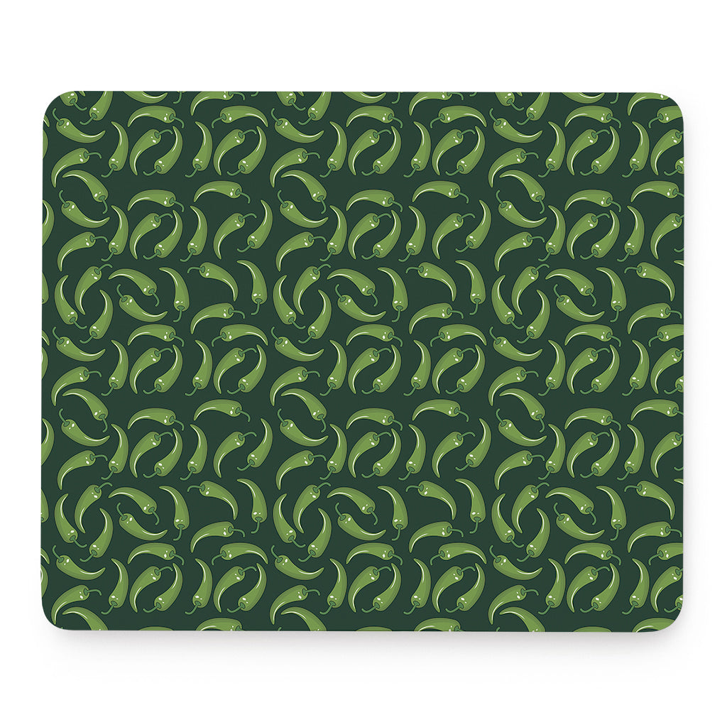 Green Chili Peppers Pattern Print Mouse Pad