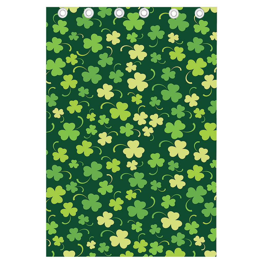 Green Clover Saint Patrick's Day Print Curtain