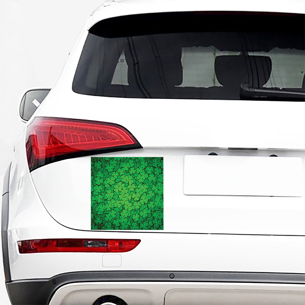 Green Clover St. Patrick's Day Print Car Sticker