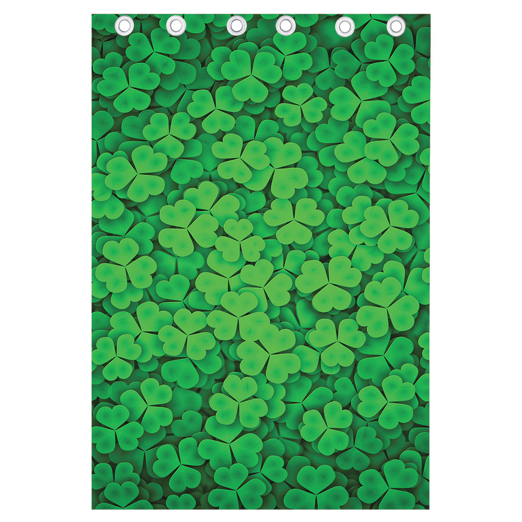 Green Clover St. Patrick's Day Print Curtain