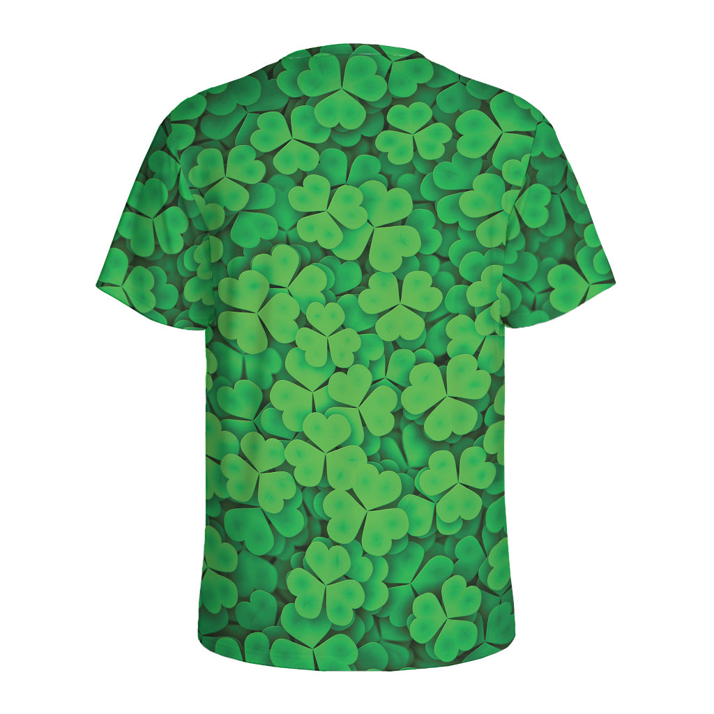 Green Clover St. Patrick's Day Print Men's Sports T-Shirt