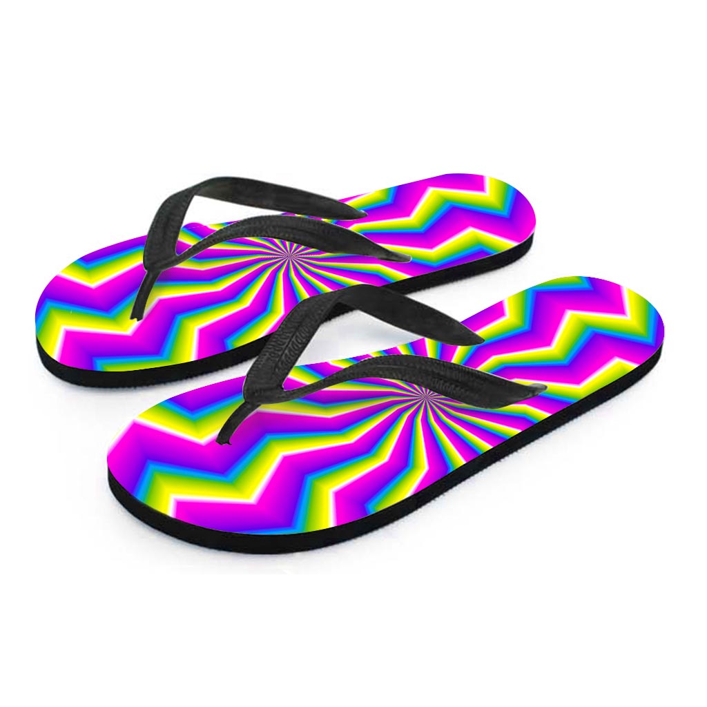 Green Dizzy Moving Optical Illusion Flip Flops