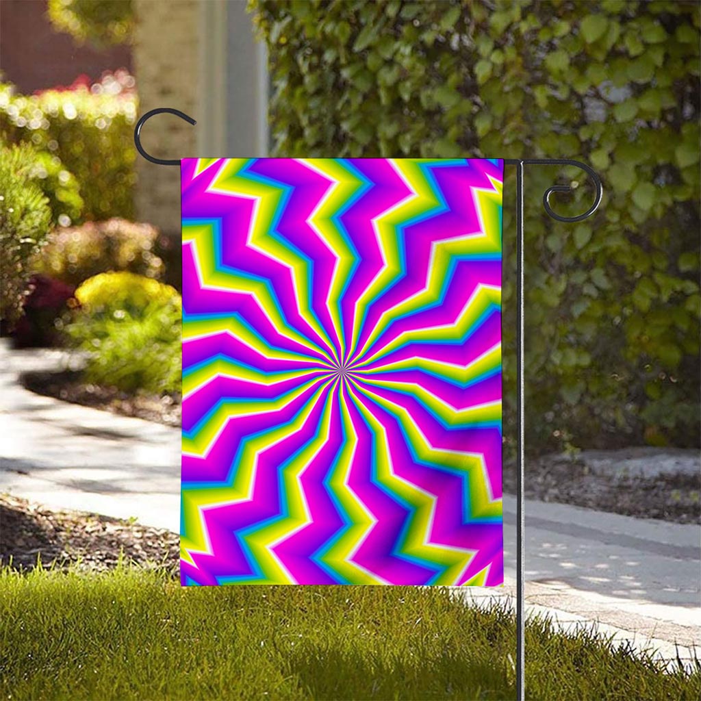 Green Dizzy Moving Optical Illusion House Flag