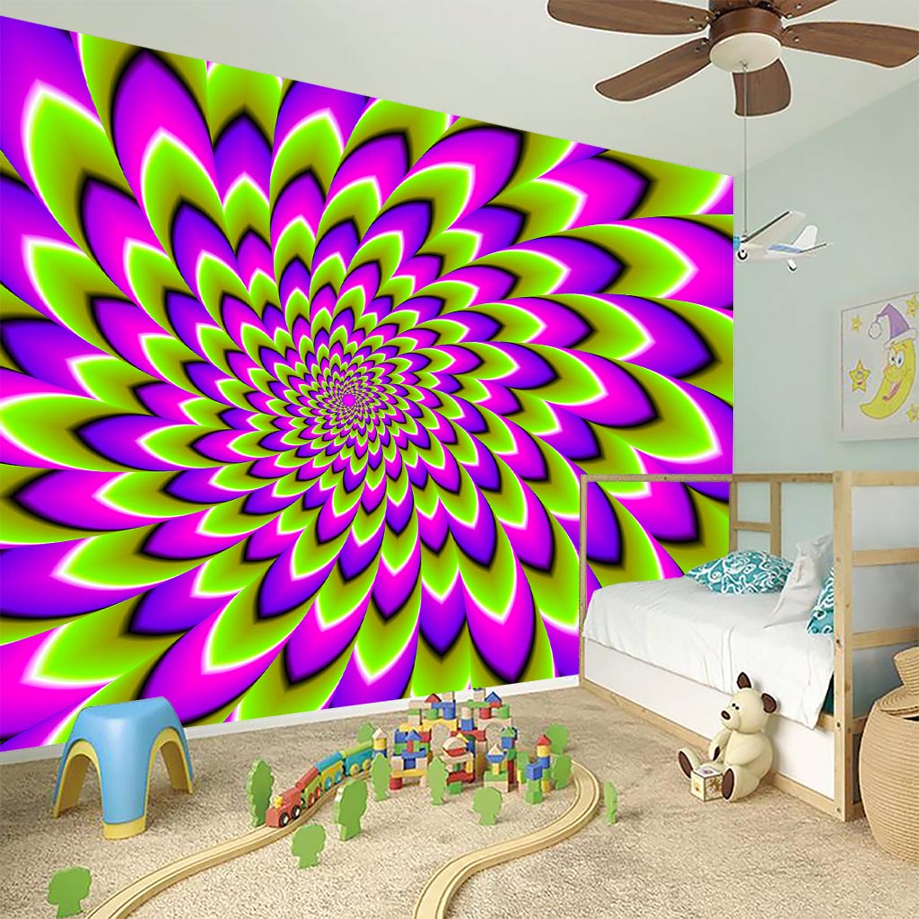 Green Expansion Moving Optical Illusion Wall Sticker