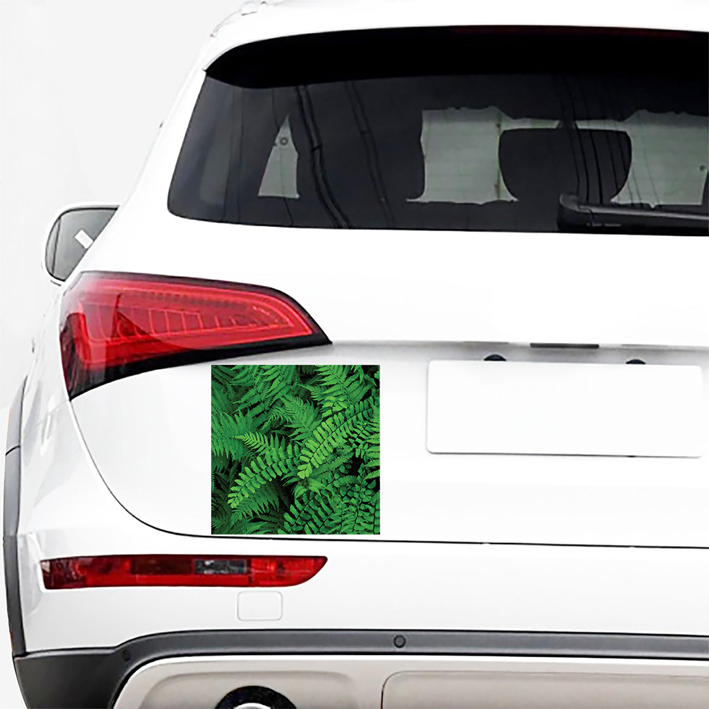 Green Fern Leaf Print Car Sticker