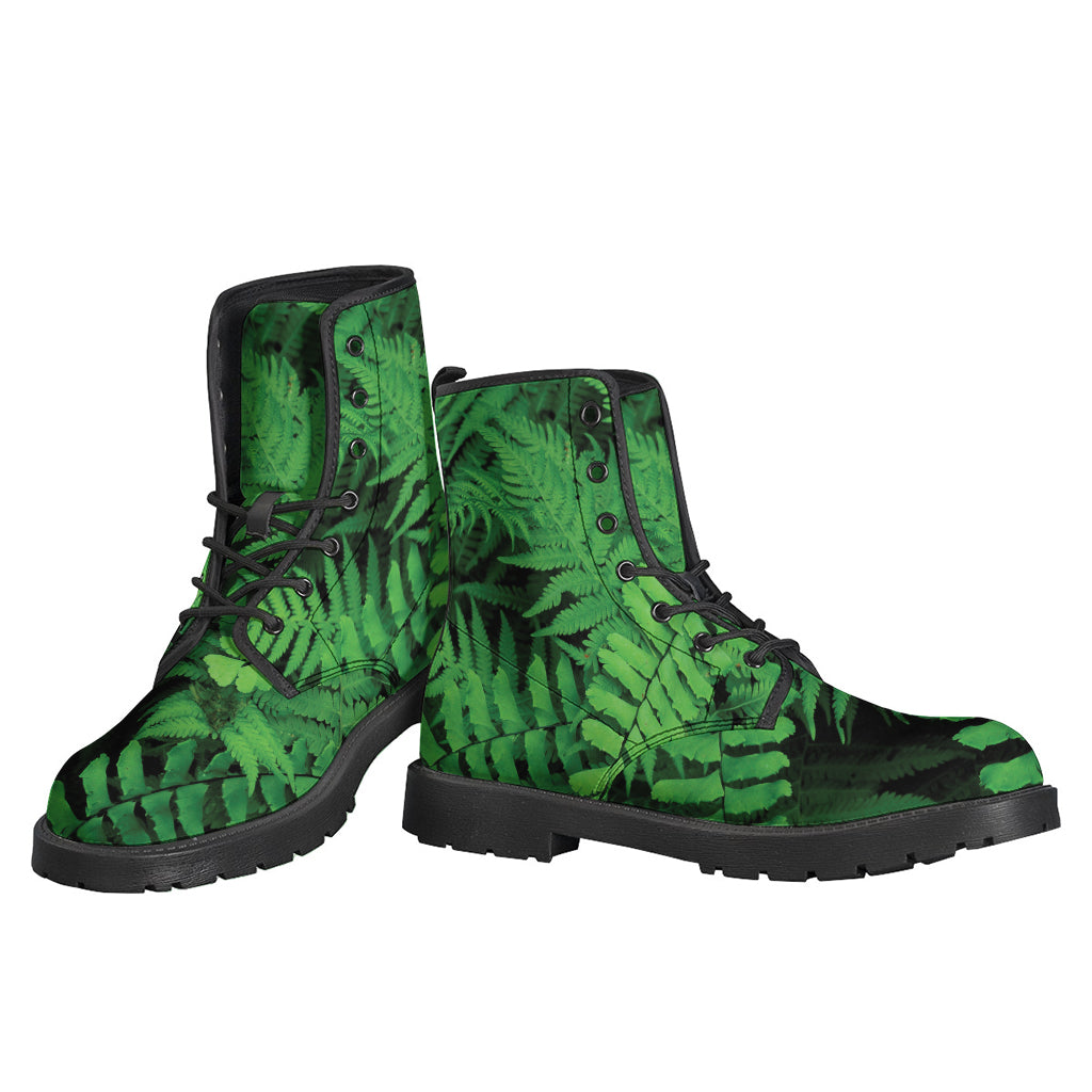 Green Fern Leaf Print Backpack