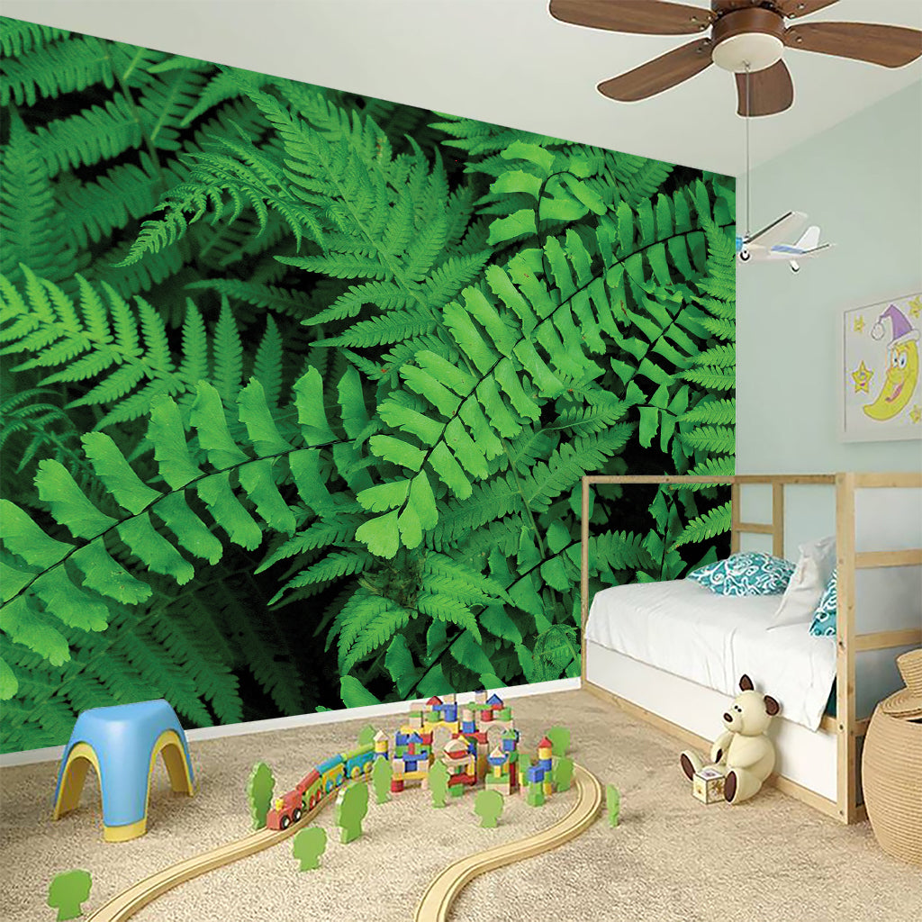 Green Fern Leaf Print Wall Sticker