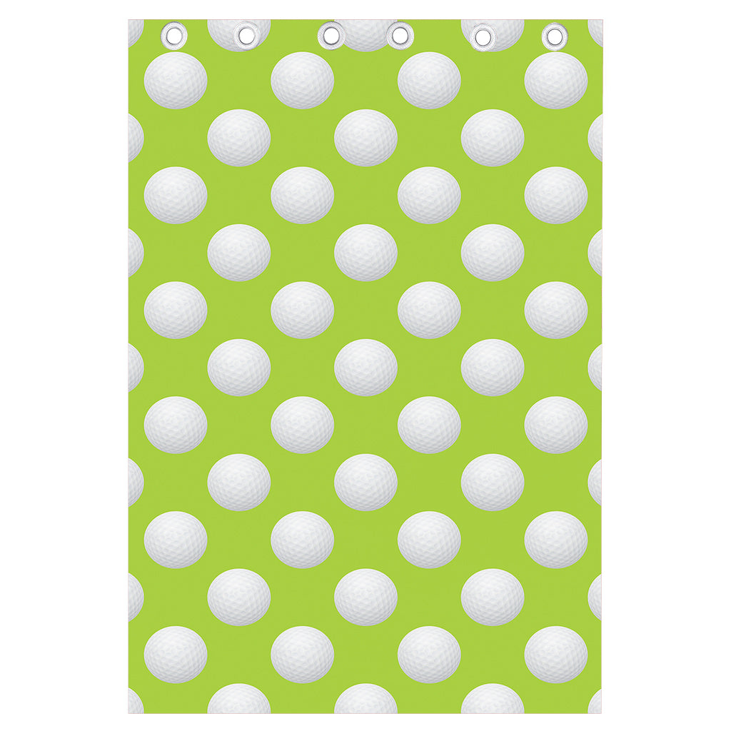 Green Golf Ball Pattern Print Curtain