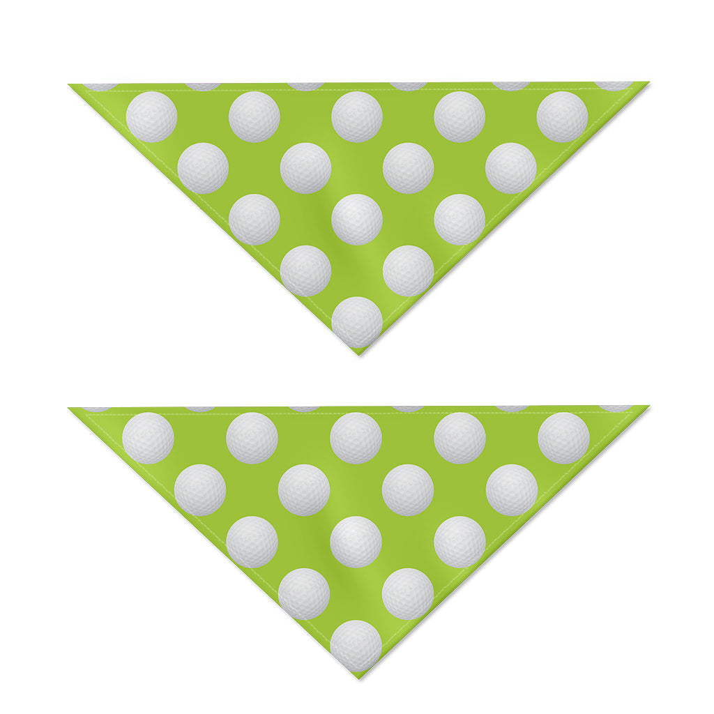 Green Golf Ball Pattern Print Dog Bandana