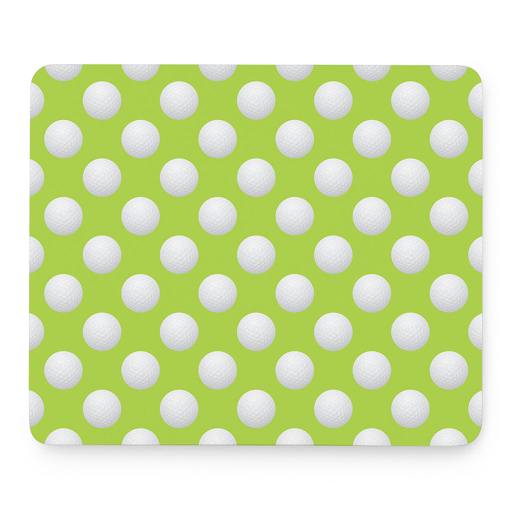 Green Golf Ball Pattern Print Mouse Pad