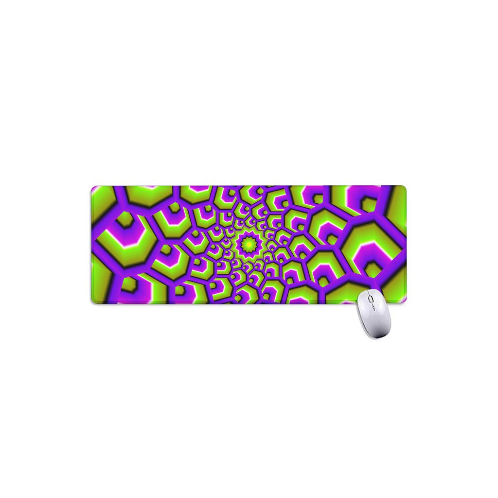 Green Hive Moving Optical Illusion Extended Mouse Pad