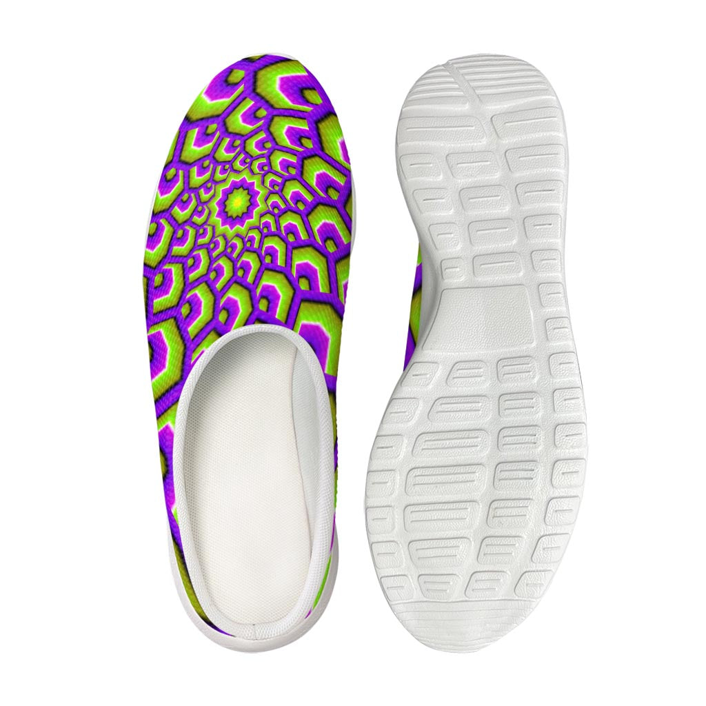 Green Hive Moving Optical Illusion Mesh Casual Shoes