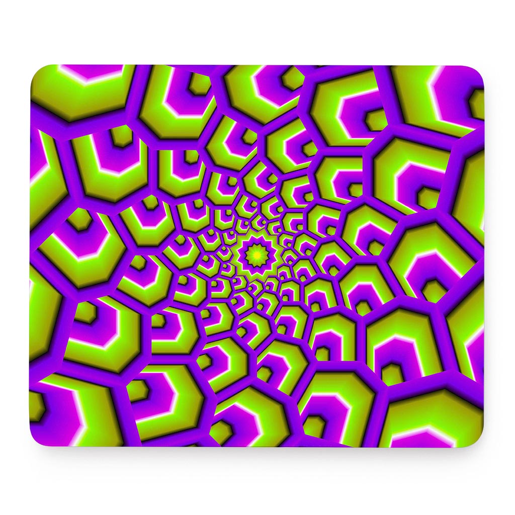 Green Hive Moving Optical Illusion Mouse Pad