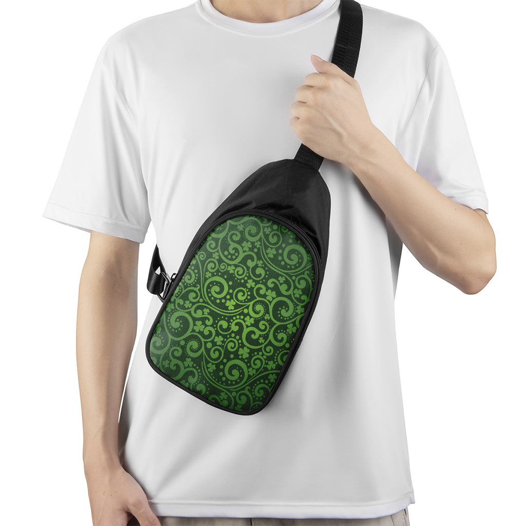 Green Irish Saint Patrick's Day Print Chest Bag