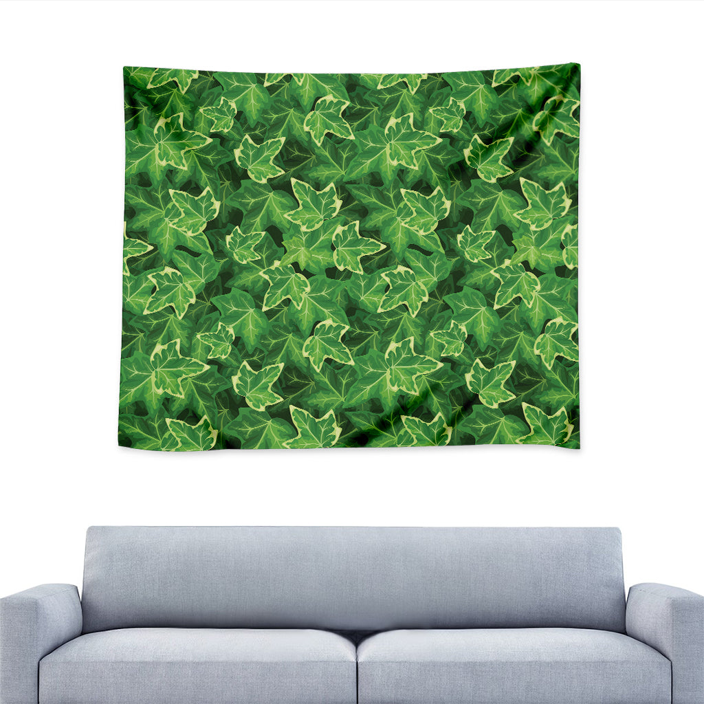 Green Ivy Leaf Pattern Print Tapestry