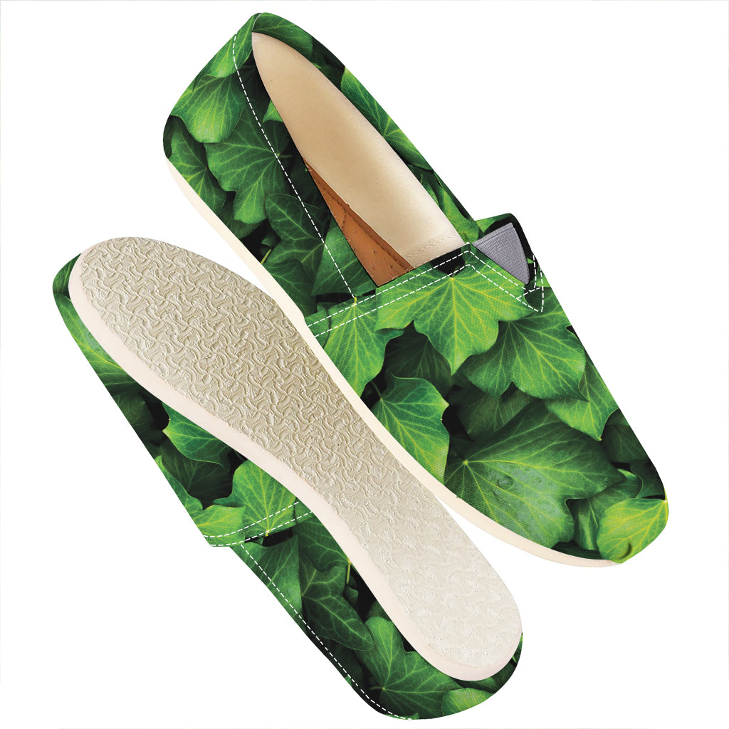 Green Ivy Leaf Print Casual Shoes