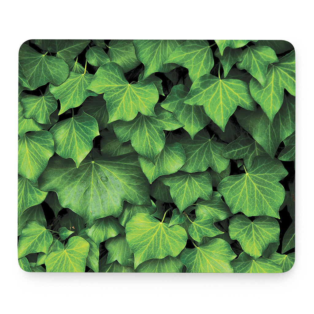 Green Ivy Leaf Print Mouse Pad