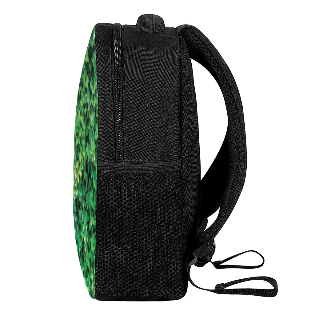 Green Ivy Wall Print Casual Backpack