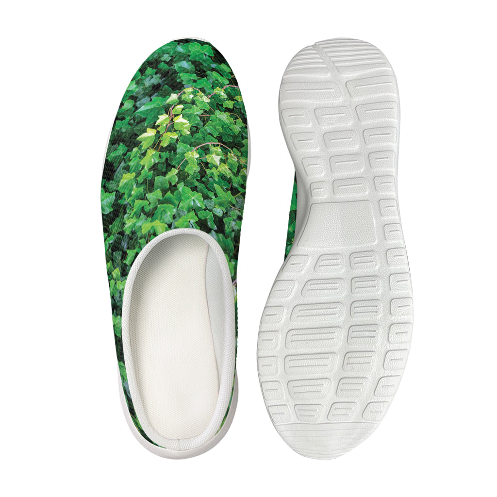 Green Ivy Wall Print Mesh Casual Shoes