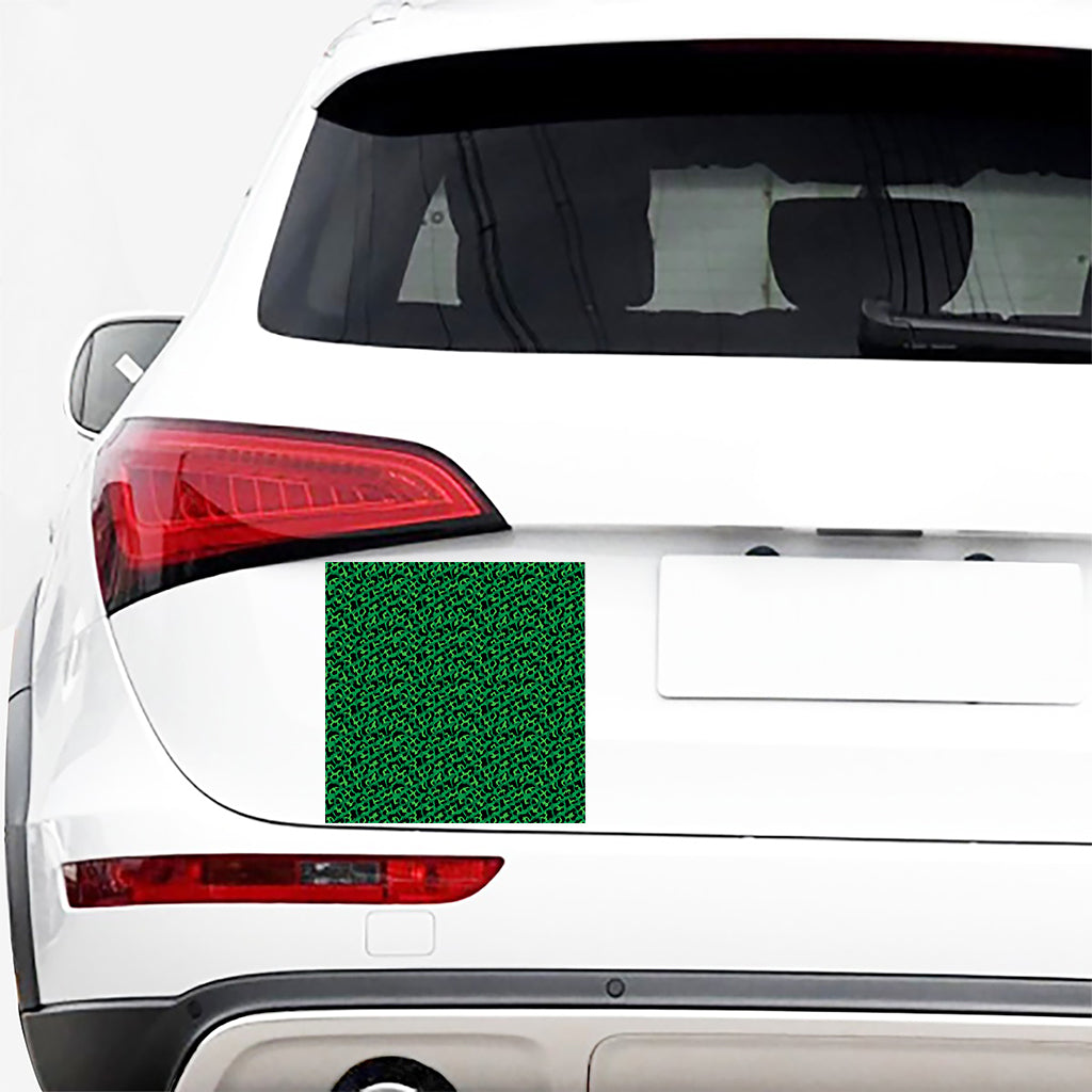 Green Leopard Print Car Sticker