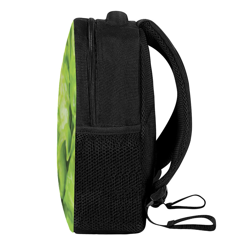 Green Lettuce Leaves Print Casual Backpack