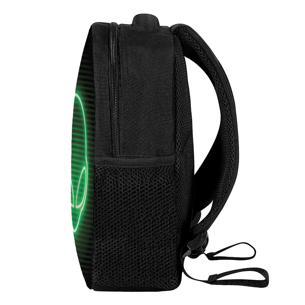Green Light Alien Print Casual Backpack