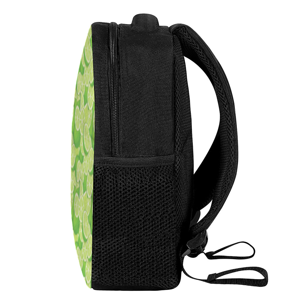 Green Lime Pattern Print Casual Backpack